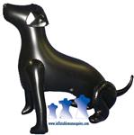 Large Dog Sitting, Black