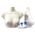 Female Upper Torso Form - Hard Plastic, White o...