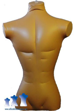 Inflatable Male Torso, Standard Size Dark Tan