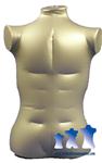 Inflatable Male Torso, Extra Large Silver