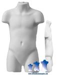 Child 3/4 Form  - Hard Plastic, White 