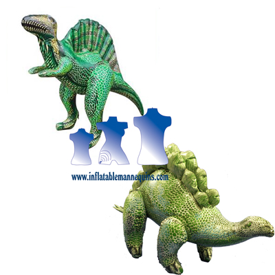 Inflatable Spinosaurus and Stegosaurus