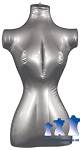 Inflatable Female Torso, Standard Size Silver