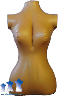 Inflatable Female Torso, Mid-Size Dark Tan