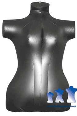 Inflatable Female Torso, Plus Size Black