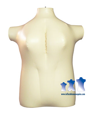 Inflatable Female Torso, Plus Size 2X Ivory