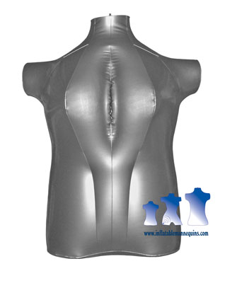 Inflatable Female Torso, Plus Size 2X Silver