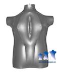 Inflatable Female Torso, Plus Size 2X Silver