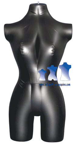 Female 3/4 Body Mannequin, Black Color