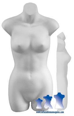 Female 3/4 Form  - Hard Plastic, White or Black