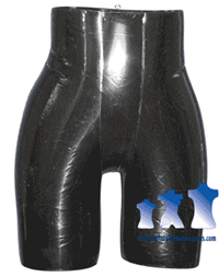 Inflatable Female Panty Form, Shiny Black