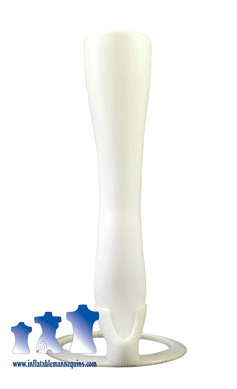 Female Hosiery Calf Form, Hard Plastic White w/ stand