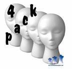 Female Head, Styrofoam 4 Pack