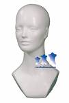 Female Head w/ neckline, Styrofoam