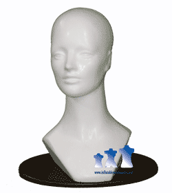 Female Head w/ neckline, Styrofoam