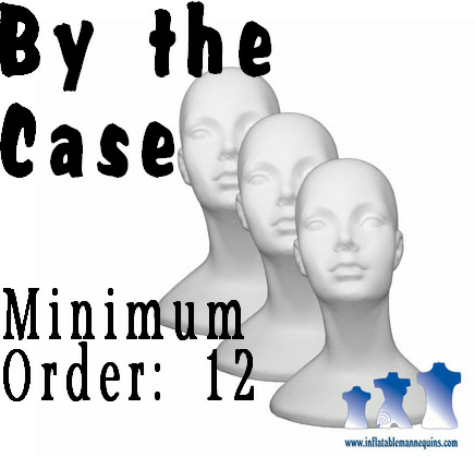 Female Head Deluxe, Styrofoam, by the case, Min:12