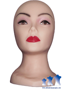 Female Mannequin Head with Face