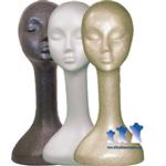 Long Neck Female Head, Styrofoam 