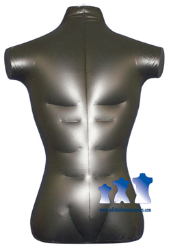 Inflatable Male Torso, Standard Size Black