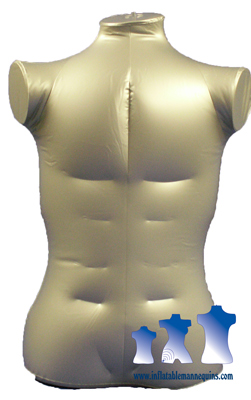 Inflatable Male Torso, Extra Large Silver