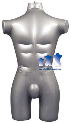 Inflatable Male 3/4 form, Silver