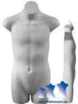 Teenage Boy  3/4 Form - Hard Plastic, White, Black or Fleshtone
