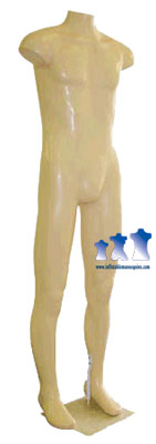 Male Mannequin, Fleshtone Plastic w/Base