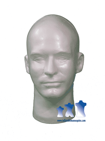 Male Head, Styrofoam White 8-Pack