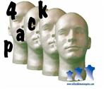 Male Head, Styrofoam 4 pack