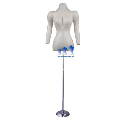 Mid-Size Ivory Inflatable Mannequin Female Torso