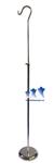 MS10RM - Medium Chrome Adjustable Hook Stand w/ 8" Round Base