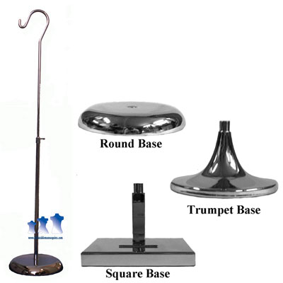 Trumpet Base Torso Form Female Plus Size Fleshtone with Tall Adjustable Hook Stand 