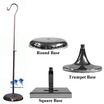 MS10S - SHORT Chrome Adjustable Hook Stand