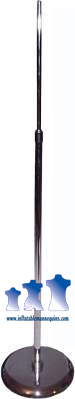 MS3 - Chrome Adjustable Upright w/ 8" Round Base