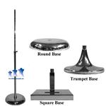 MS3S - SHORT Chrome Adjustable Stand w/ 8" Base