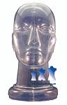 Unisex Head, Hard Plastic Clear