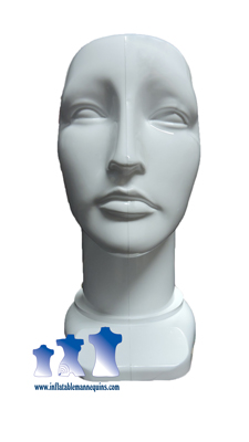 Unisex Head - Hard Plastic, White or Clear