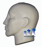 Unisex Half Head, Hard Plastic White