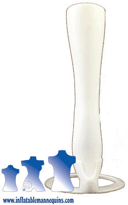 Female Hosiery Calf Form, Hard Plastic White w/ stand
